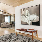 Geometric Neutral Abstraction - Precisionist Abstract Painting On Canvas DKS350