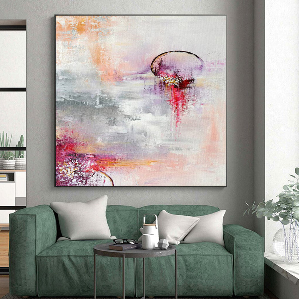 “Dreamy Moonlit Abstract” - Fantasy - Inspired Abstract Painting On Canvas PS0038