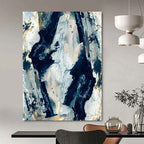 “Abstract Figure Silhouettes” - Dark Forms on Light Canvas Painting On Canvas DS172