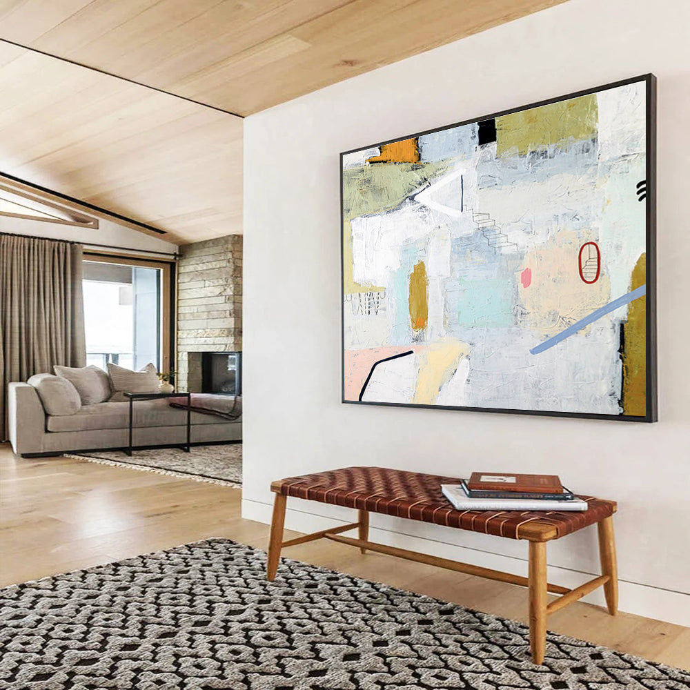 “Textured And Eclectic Abstract” - Abstract Painting On Canvas DKS554