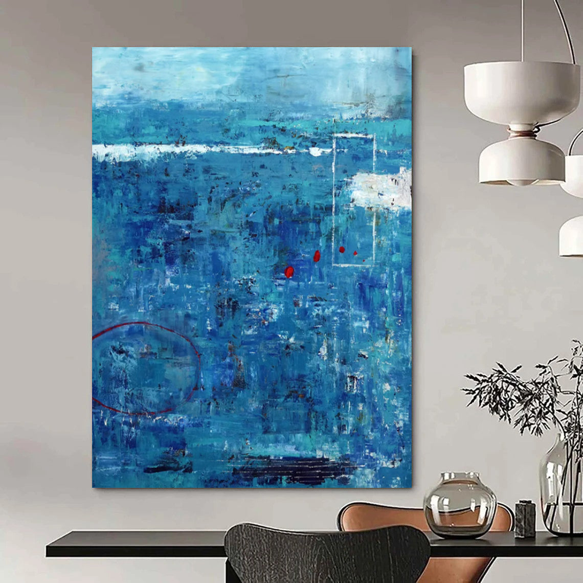 “Gilded Black Geometric Intersection” - Luxe Abstract Painting On Canvas PT2389