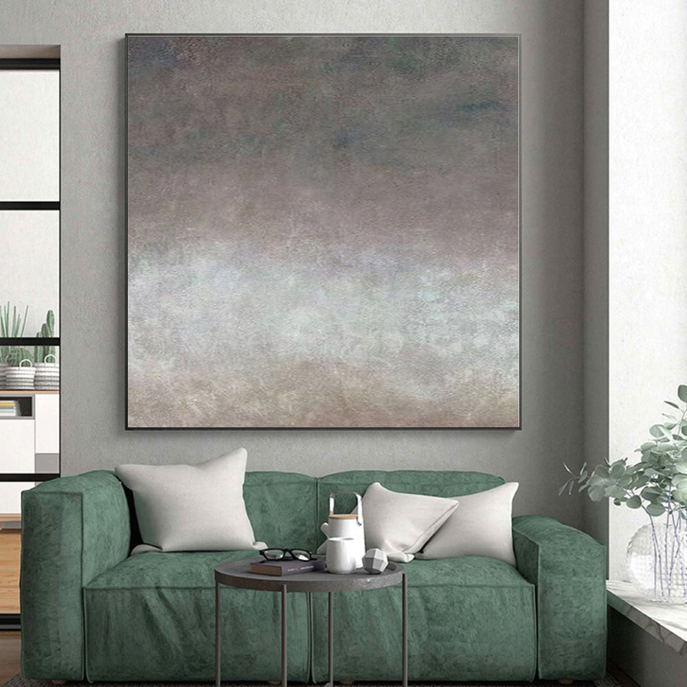 “Gradient Gray Abstract” - Gray Abstract Gradient Painting On Canvas PS0562