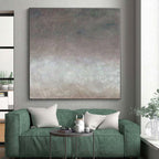 “Gradient Gray Abstract” - Gray Abstract Gradient Painting On Canvas PS0562