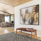 “Gilded Neutrals” - Textured Abstract Painting On Canvas DKS413