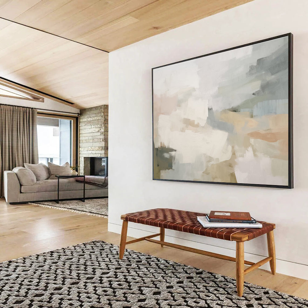 “Soft Pastel Abstract Fusion” Abstract Painting On Canvas DKS246