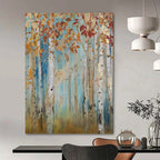 “Golden Autumn Birch Forest” - Impressionist - Inspired Landscape Painting On Canvas PT1437