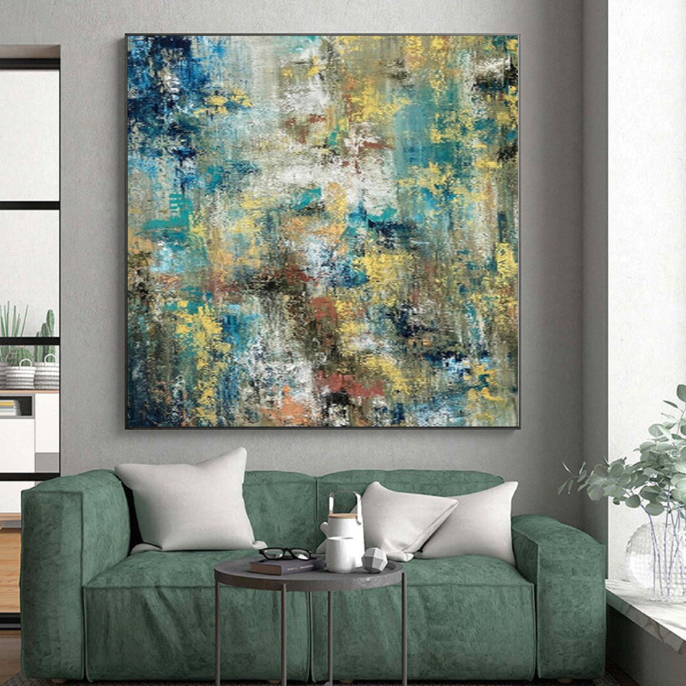 “Vibrant Color Chaos Abstract” - Energetic Abstract Painting On Canvas PS0035