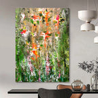 Colorful Floral Impasto Dream - Thick - Painted Abstract Flowers Painting On Canvas PS1236