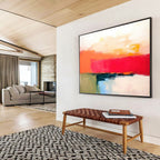 “Bold Color Block Landscape” - Abstract Modern Painting On Canvas PT056