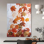 “Orange - Gold Autumn Leaves” - Painting On Canvas PT2079