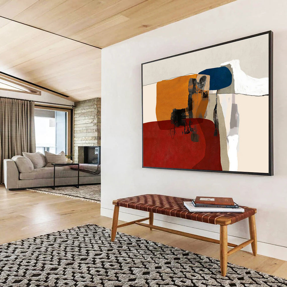 Bold Color - Block Abstract - Expressive Abstract Painting On Canvas DKS357