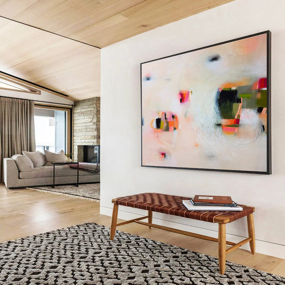 Soft Abstract Composition Painting On Canvas DKS034