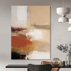 “Neutral - Toned Abstract Flows” - Fluid Abstract Painting On Canvas PT1245