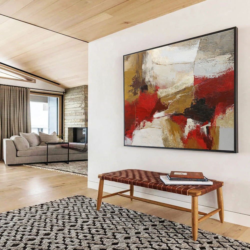 “Bold Color Block Abstraction” - Abstract Expressionist Painting On Canvas DKS506