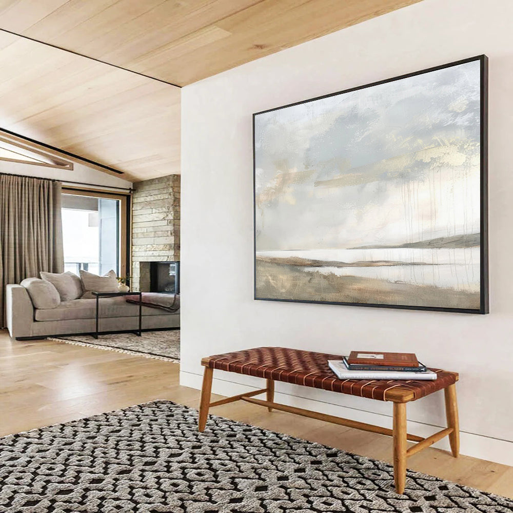 “Ethereal Lakeside Landscape” Landscape Painting On Canvas DKS249