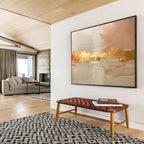 “Blush and Gold Abstract Textures” - Textured Abstract Painting, Fits Bedroom & Dressing Room DKS617