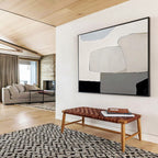 “Soft - Toned Minimalist Abstract Shapes” - Minimalist Abstract Painting, Great for Nursery & Guest Room DKS597