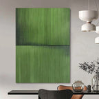 “Solid Green Serenity” - Minimalist Textured Painting On Canvas PS0197