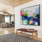 “Lively Color Chaos” - Abstract Expressionist Painting On Canvas DKS474