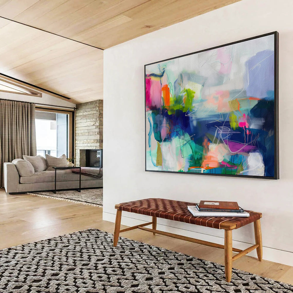 “Lively Color Chaos” - Abstract Expressionist Painting On Canvas DKS474