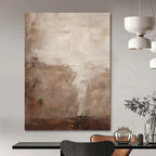 “Soft Earth - Tone Abstraction” - Subtle, Neutral Palette Painting On Canvas PT1470