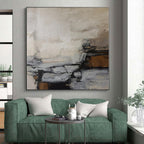 “Textured Abstract in Neutral Tones” - Impressionistic Abstract Painting On Canvas PS0257