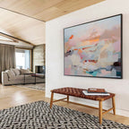 “Pastel Block Abstract” - Gentle Abstract Painting On Canvas DKS410