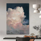 “Pink - Purple Cloudscape” - Realistic Cloud Painting On Canvas PT1975
