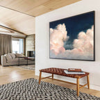 “Pink Clouds in Dark Sky” Landscape Painting On Canvas DKS185