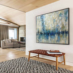 “Warm - Toned Harbor Abstract” Abstract Painting On Canvas DKS166