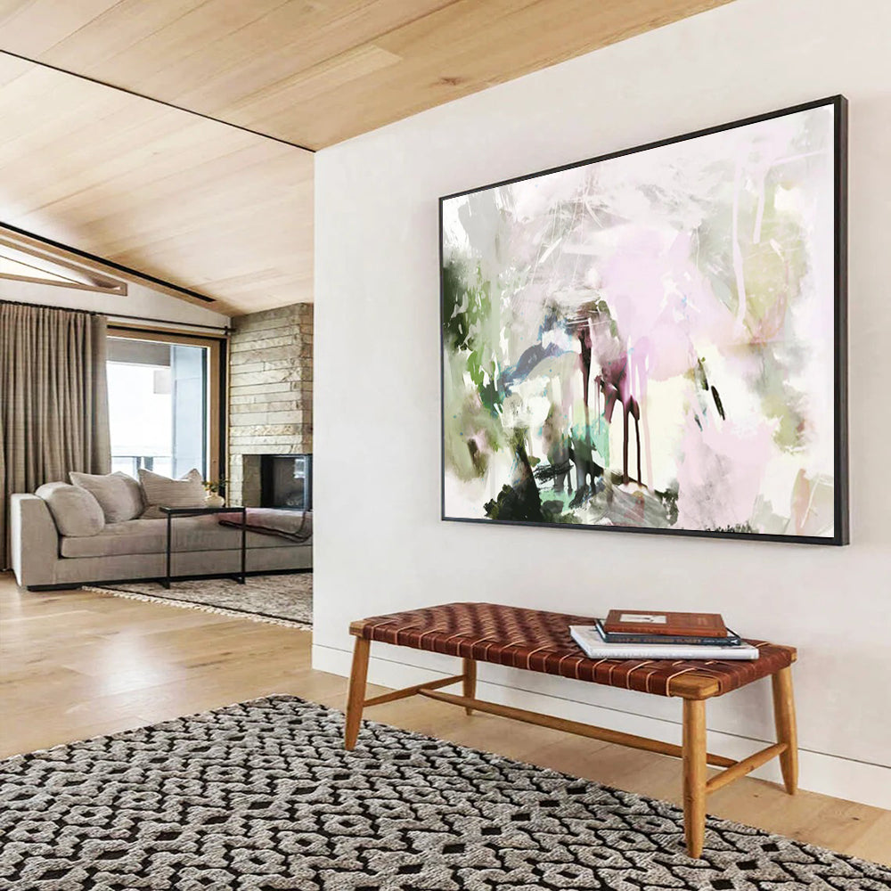 “Pastel - Toned Abstract Blend” - Soft Impressionistic Painting On Canvas PT111