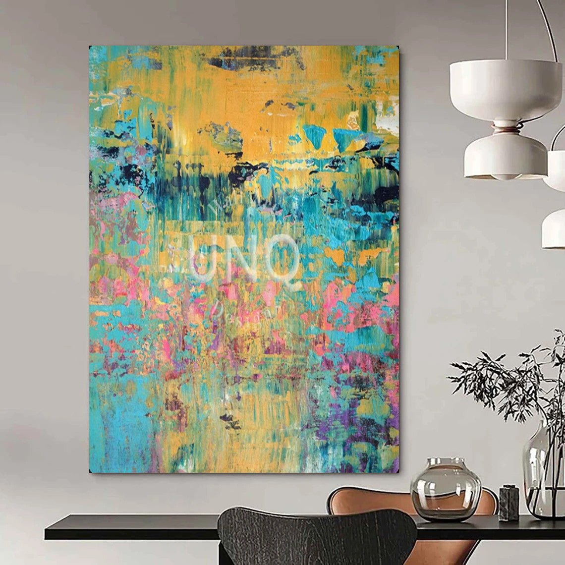 “Colorful Abstract Drip” - Vibrant Acrylic Painting On Canvas PT2167