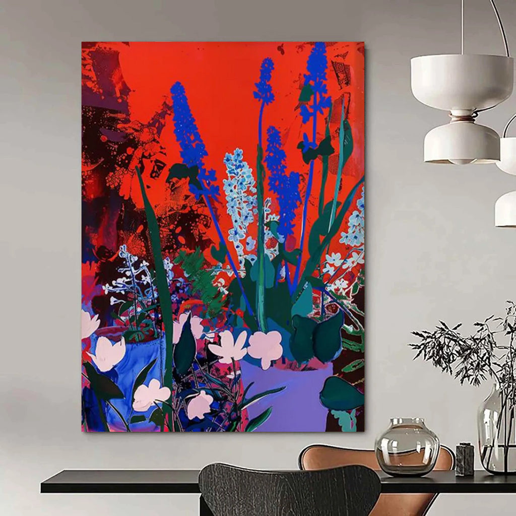 Vibrant Flower Garden Painting On Canvas DS100