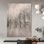 “Gray Textured Abstract” - Subtle Abstract Painting On Canvas PS0110