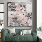 “Blush - Gray Abstract” - Urban Abstract Painting On Canvas PS0068