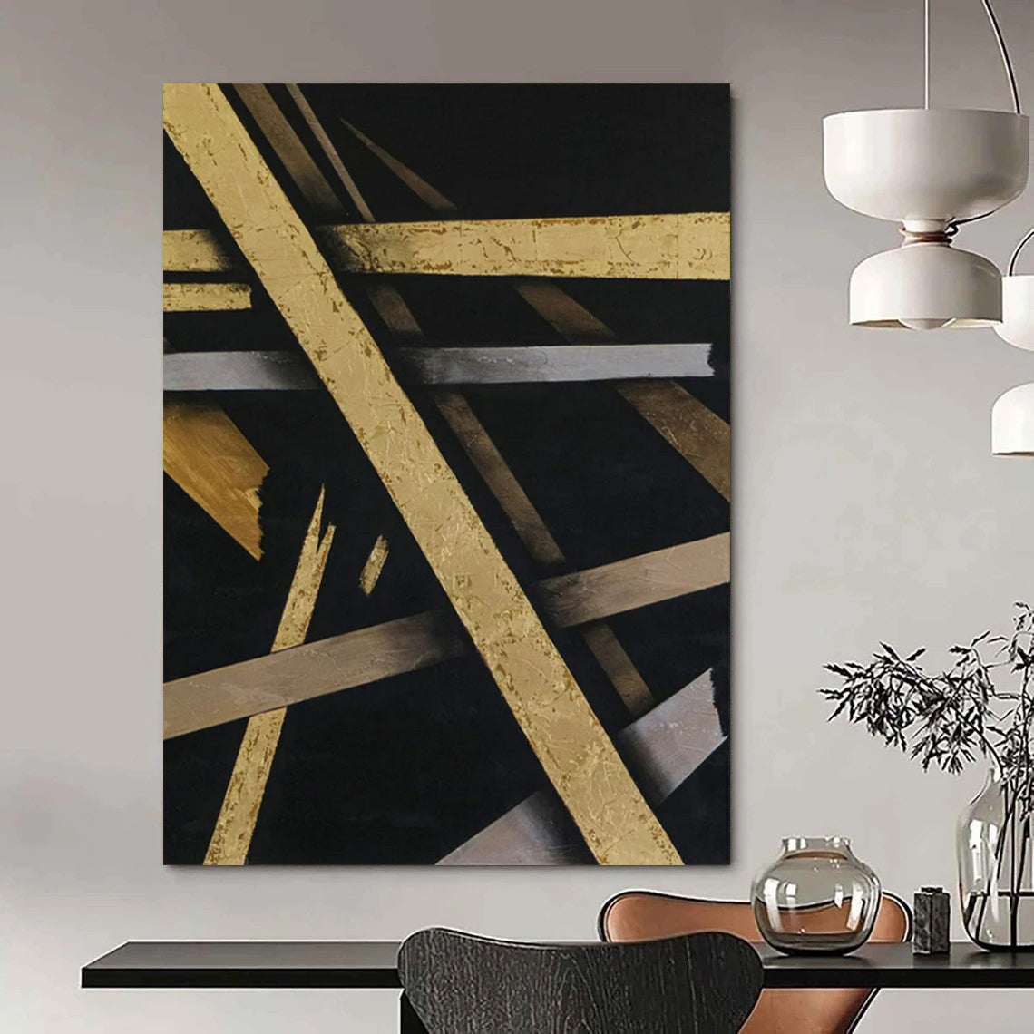 “Sunny Yellow and Green Abstract” - Abstract Nature - Inspired Painting On Canvas PT2388