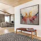 “Textured Angel Wings” - Impasto Mixed - Media Painting On Canvas DKS863