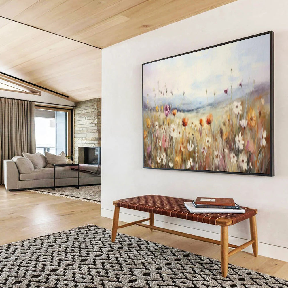 “Colorful Blooms & Meadow Vistas” - Impressionist Floral - Painting On Canvas PT1699