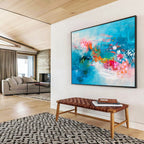 Blue - Toned Abstract Seascape Painting On Canvas DKS032