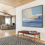 “Soft Blue Abstract” - Subtle Color - field Painting On Canvas DKS407