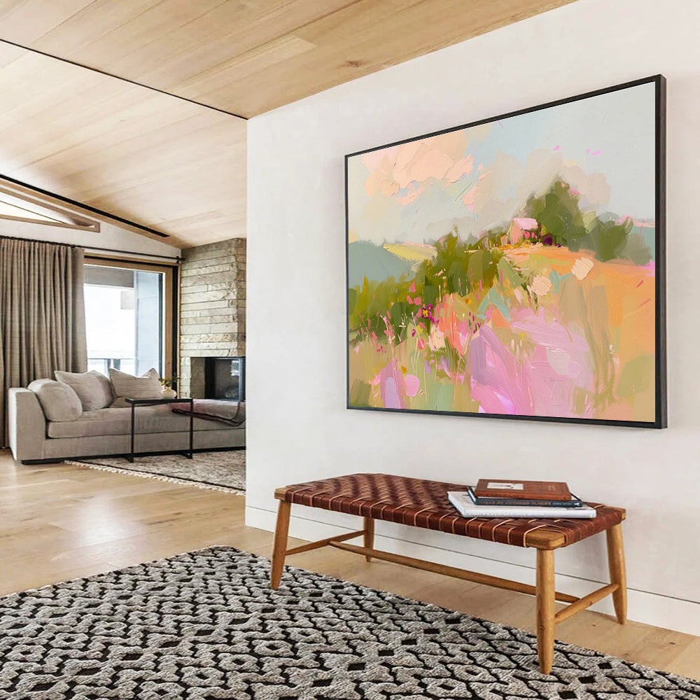 “Pastel Landscape Dream” Landscape Painting On Canvas DKS208