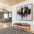 “Color - Splash Abstract” - Action - Painting - Style Art On Canvas PT193