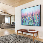 “Pastel Flower Field” - Impressionistic Floral Painting On Canvas PT229