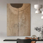 “Brown Line Abstract” - Abstract, Linear - Styled Painting On Canvas PT1660