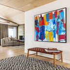 “Color Explosion Abstract” - Vibrant Abstract Painting, Perfect for Creative Studio & Game Room DKS605