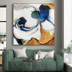 “Colorful Abstract Fluid Shapes” - Whimsical Abstract Painting On Canvas PS0290
