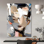 “Abstract Fragmented Face” - Bold Figurative Painting On Canvas DS320