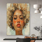 Textured Beauty Impasto Portrait, Painting On Canvas PT2160