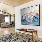 “Colorful Mountain Ridges” - Impasto Oil Painting on Canvas DKS902