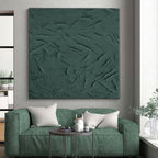 “Dark Green Textured Surface” - Textured Abstract Painting On Canvas PS0430